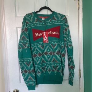 Unisex Vintage Budweiser Ugly Christmas Sweater - size L New with Tags